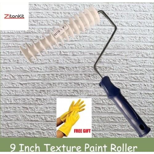 Patterned Paint Roller 9" Sandstone Transverse Vertical Diatom Mud Decorative Brush DIY Tools Environmental Protection Stamp