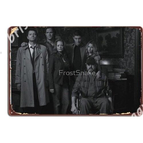 Sam, Bobby, Dean, Cas, Ellen, And Jo Picture Metal Signs Home Vintage Wall Decor pub Tin sign Posters
