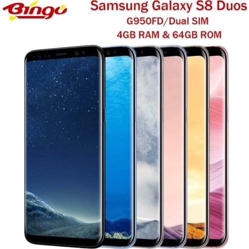 Samsung Galaxy S8 Original Global Version G950FD Octa Core Android Phone Exynos 5.8" 12MP&8MP RAM 4GB ROM 64GB Dual SIM NFC