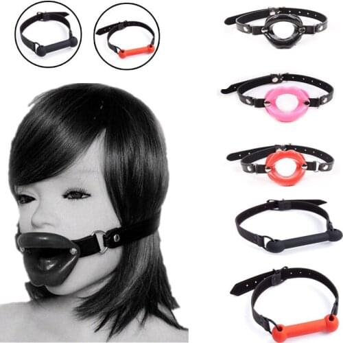 Sex Slave Silicone Lips O Ring Open Mouth Gag Oral Fetish BDSM Bondage Restraints Erotic Toy Sex Toy For Women Men Adult Games