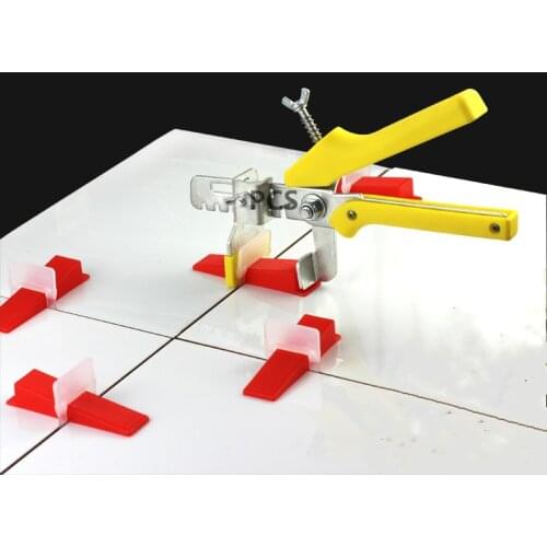 100Pcs/Set Tile Leveling System Floor Leveler Wall Tiles Paving Locator Tool Clip Spacers Pliers Alignment Tools for Floors
