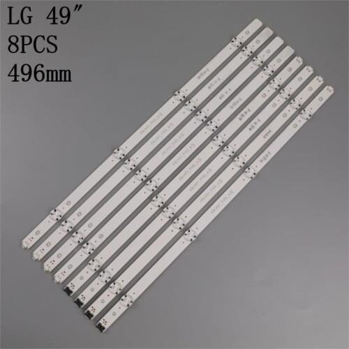 LED Backlight strip 8 Lamp For LG Innotek 17Y 49"_FHD TV SSC_49INCH_FHD A B 49LH51_FHD_A 49LJ51/LJ57_FHD 49LH5100 NC490DUE-ABEX1