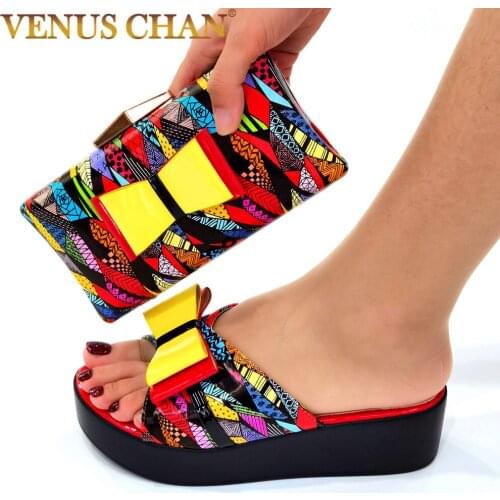 New Shoes and Bag for Party Wedding Womens Platform Heels Patent Leather Wedding Shoes for Women Bride Wedges Shoes for Women