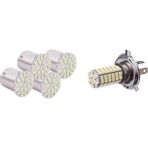 You five. Light: you four. 1156 ba15s p21w 1129 LED tail light bulb and 1 your car H4 120 led 3528 SMD white fog bulb