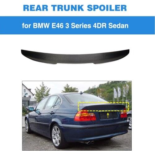 Rear Spoiler for BMW 3 Series E46 Base Coupe M3 2-Door 1998-2005 Carbon Fiber Trunk Lip