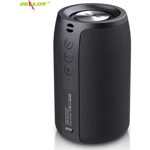 ZEALOT S32 Wireless Bluetooth Speaker Mini Portable HIFI Subwoofer Speaker with fm Radio Column Support TF, TWS, USB Flash Drive