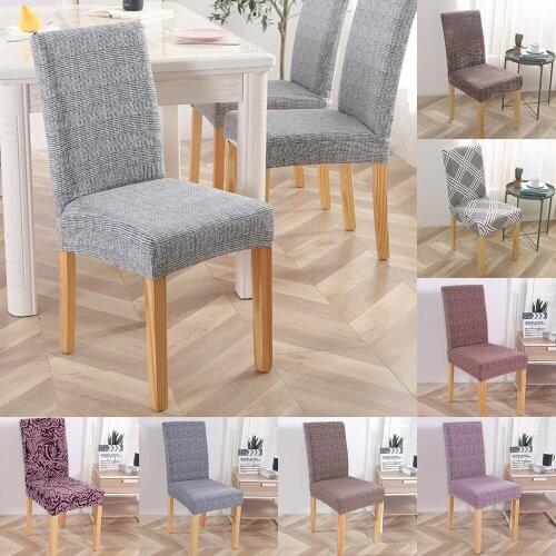 Jacquard Plain Dining Chair Cover Spandex Elastic Chair Slipcover Case Stretch Chair Cover for Wedding Hotel Banquet*1