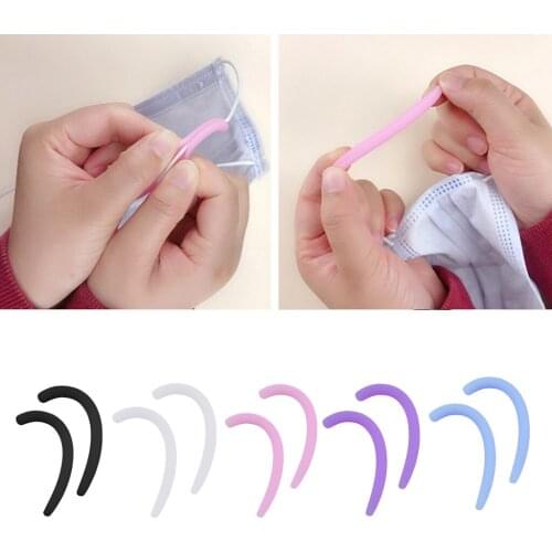 10Pcs Comfy Silicone Mask Ear Grips Soft Ear Protector Mask Ear Hook Strap Ropes Cord Extension Buckle Holder Relieve Discomfort