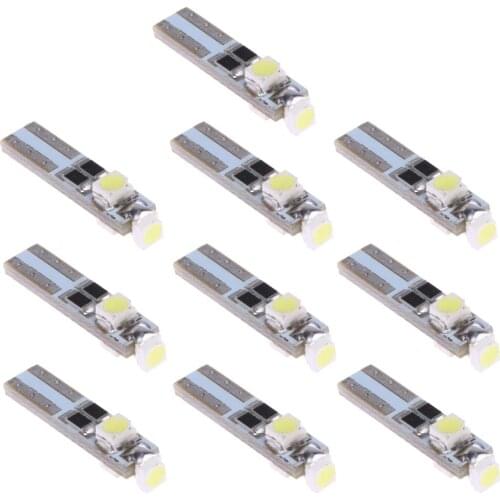 10 X Car Led Lights Instrument Lights 12V Indicator T5 3528 3SMD