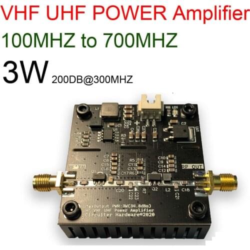 100MHZ ~ 800MHZ 3W HF VHF UHF FM transmitter Broadband RF power Amplifier For Ham Radio Walkie talkie Short wave