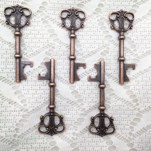 100pcs/lot DIY Creative Decoration Party Accessories Wedding Favors Party Back Gifts Skeleton Key Beer Bottle Opener