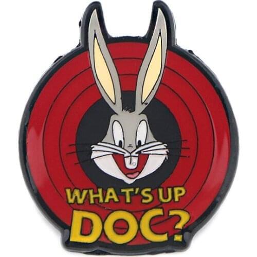 20pcs/lot G1310 Funny Cartoon Rabbit Badges Alloy Metal Pins For Backpacks Handbag Hats Collar Pin Lapel Pins Gift