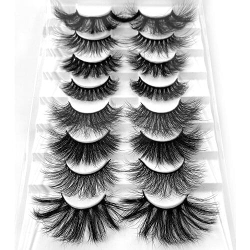 8pair eyelashes 3D Mink Eyelashes Crossing Mink Lashes Hand Made Full Strip Eye Lashes 27 Styles cilios naturais False Lashes