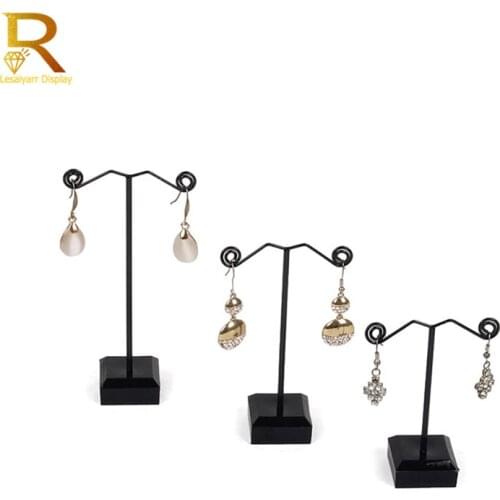 Wholesale Black Clear Acrylic Stud Earring Jewelry Display Rack Stand Organizer Bouches Ornament Holder Hook Hanger Counter Case