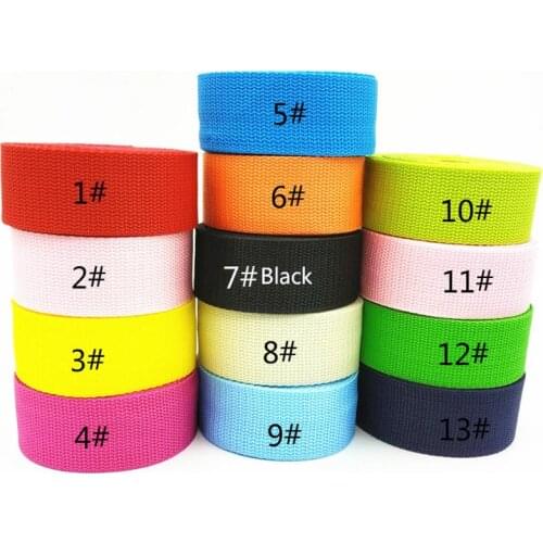 Free Shipping 50 Yards 1.5" High Quality 38mm PP Polyester Webbing Strap For DIY Bags Buckle Shoulder Belt Accessories