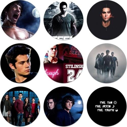 Dylan O'Brien Teen Wolf Stilinski McCALL Brooch Pin Cosplay Badge Accessories For Clothes Backpack Decoration Gift 58mm
