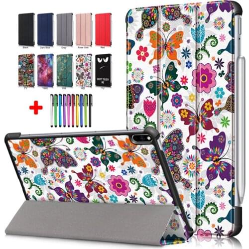 Coque For Huawei Matepad Pro 10.8 Case 2021 Tablet Butterfly Flower Fold Shell For Matepad Pro 10.8 2021 2019 Cover Etui + Pen