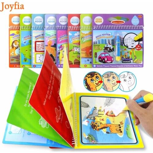 Children Magic Water Drawing Book Doodle with Magic Pen Coloring Painting Board For Kids Education Drawing Toy Birthday Gift