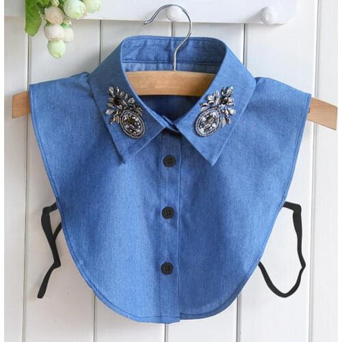 Fake Collar Shirt Jeans Detachable False Collars Blouse for Women Clothes Tops SAL99