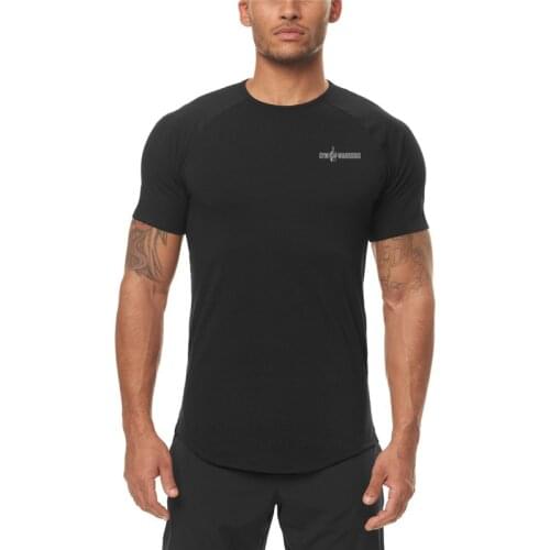 Mens clothing tight t shirt men fashion tshirt summer gym short sleeve t-shirt quick dry bodybuilding Slim tops tees