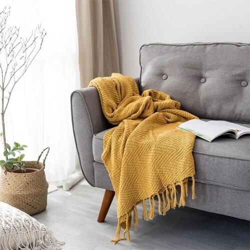 Z Pattern Cotton Knitted Airable Blanket Office Blanket Sofa Blanket Thread Blanket/towel Blanket 100% Cotton Woven Summer