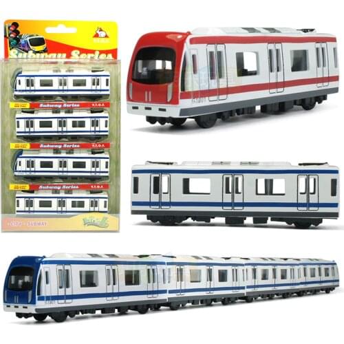 High Simulation Miniature Subway 44.5cm Long Train Scale Metal Car Model Diecast Kids Pocket Toys Collection Best Gifts Toys