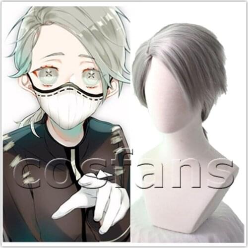 Identity V Cosplay Costume Wig Embalmer Aesop Carl Role Play Wigs Synthetic Hair Halloween Party Performance Costume Wig+Wig Cap