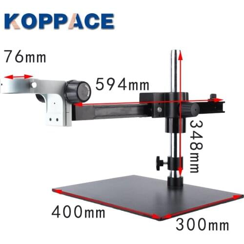 KOPPACE Microscope Cross Arm Bracket Lens Aperture 76mm Stereo Microscope Bracket Platform Size 400x300mm Moving Range Of 320mm