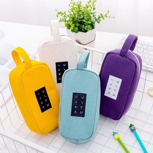 Creative portable super large capacity pen bag double zipper multifunctional stationery storage bag school stationery