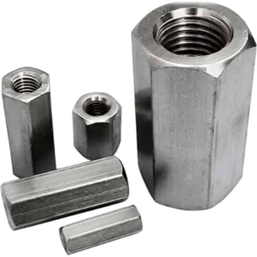 M3 m4 m5 m6 m8 Hex Rod Coupling Nut, sus304 Long Rod Coupler Hex Nut ,M3~M36 Metric Thread Pitch ,Fine Thread Pitch,B033