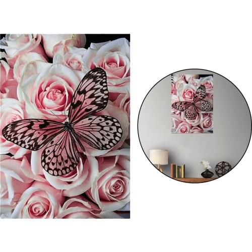 5D Diamond Painting Kits Butterfly Embroidery Cross Stitch Picture Supplies Decor 11.8x15.8 inch