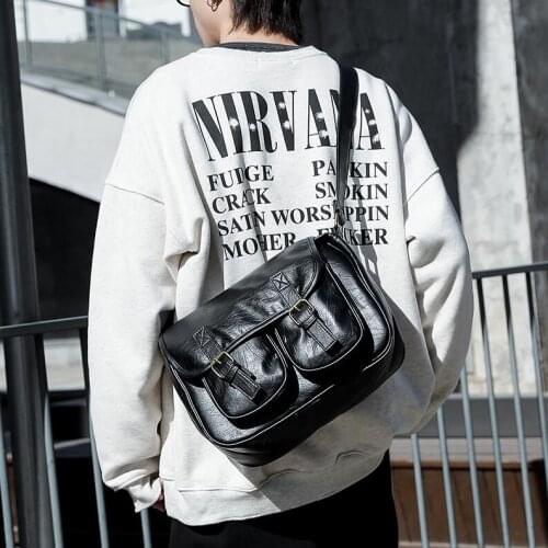 New 2021 Luxury Leather Bag for Men Retro Style Riding bag Shoulder Messenger Casual Street /Business Bag Male Free Shipping