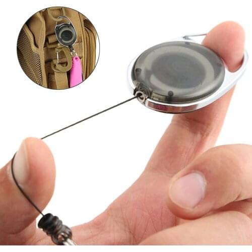 New Hot Outdoor Multifunctional Outdoor tools Mini Retractable Keychain Anti-Lost Keychain Buckle Recoil Ring Pull Clip Keyring