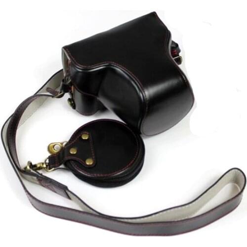 New Luxury Leather Camera Case For Fujifilm XA7 XA20 XA5 Camera PU Leather Camera Bag Cover With Battery Opening strap