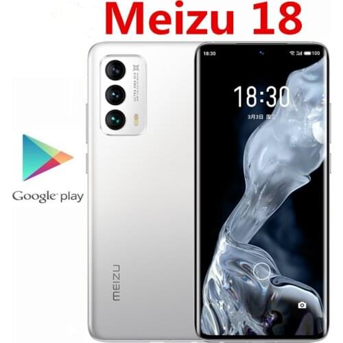 Original Meizu 18 5G Mobile Phone 6.2" 120HZ 3200x1440 12GB RAM 256GB ROM 64.0MP+16.0MP+8.0MP+20.0MP Snapdragon 888 30W Charger