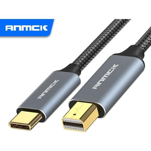 USB C to Mini Display port Adapter Converter for MacBook Mate10 Pro Laptops 4K Mini DP Splitter Type-C to Mini Displayport Cable