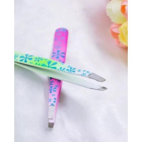 Eyebrows Tweezers Flat Slant Tip Eyebrow Tweezer Hair Remover False Eyelashes Clip Facial For Face Nose Makeup Beauty Tool Sale