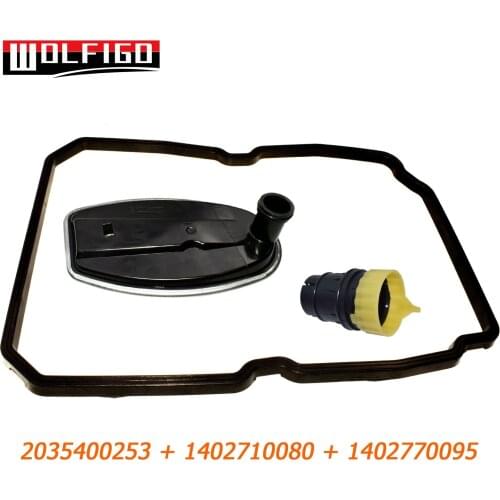 WOLFIGO 1PC / 3PCS New For Mercedes Transmission Filter Connector Gasket 2035400253,1402770095,1402710080,1402700250