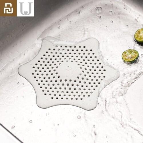 Youpin 16cm Silicone Flume Filter Mesh Sink Strainer Bath Hair Drain Hole Bathtub Wash Basin Sundries Filter prevents clogging