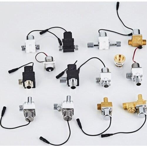 Ceramic integrated solenoid valve,Toilet concealed Automatic sensor Urinal flush valve,standing Urinal flusher panel accessories