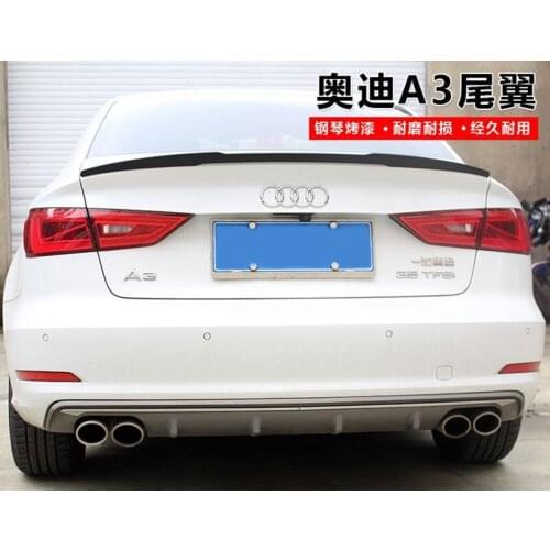 For Audi A3 Spoiler S3 The v model Audi A3 ABS Material Car Rear Wing Primer Color Rear Spoiler For Audi A3 Spoiler 2012-2017