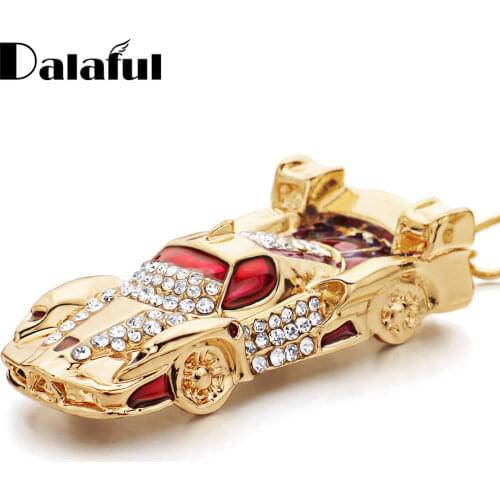 Unique Sports Car Roadster Key Chains Holder Enamel Blue Red Rhinestone Bag Pendant Keyrings KeyChains For Women Men K279