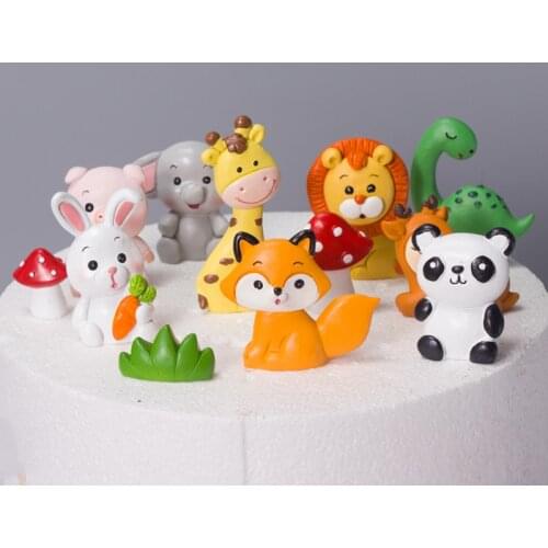 Cartoon Jungle party cake decoration Safari animal theme birthday party decoration childrens party supplies