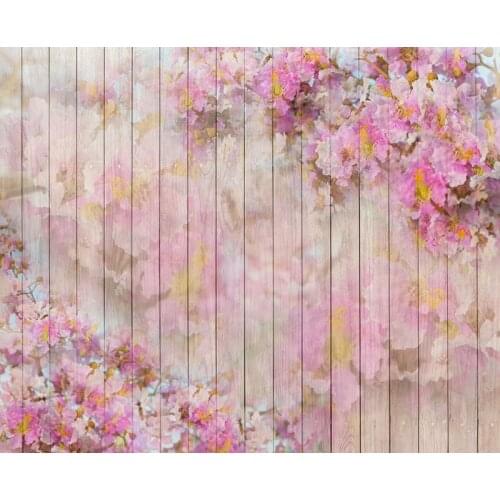 Retro wood board floral backgrounds photography vinyl newborn shot photo backdrops in photo studio video props Photophone NB-007