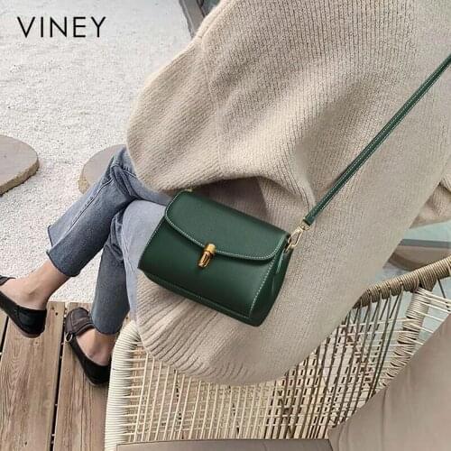 Womens bag 2021 new trendy leather fashion simple small square bag one-shoulder sloping bag womens hundred small bag
