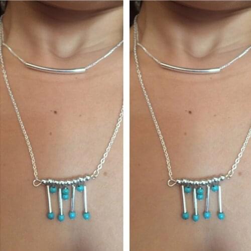 Synthetic Collares collares populares Pendant Necklace present Long Chain Statement Necklace Women Fine Jewelry jewelleries