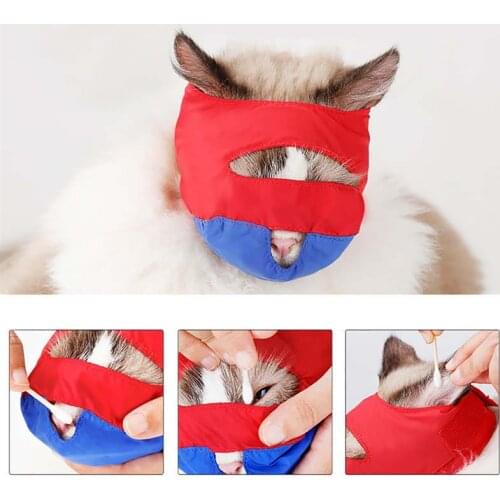 1pc Cat Grooming Bag Cat Muzzle Anti-Biting Anti-Scratch Pet Muzzle Cat Supplies For Cat Grooming Pet Grooming Accessories