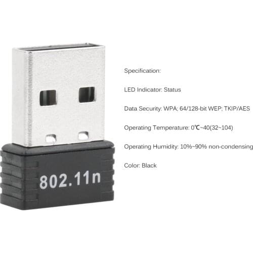 150Mbps 150M Mini USB WiFi Wireless Adapter Network LAN Card 802.11n/g/b STBC Support Extended Range