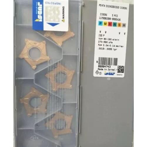 5 PCS CARBIDE INSERT PENTA D32N200C020 IC808G