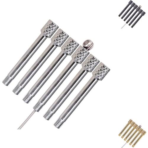 6Pcs/Set Electric Guitar Tremolo Double Bridge Double Shake Vibrato System Saddle Clamp Lock String Brass Screw